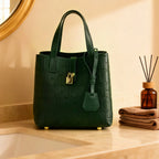 Embossed Crossbody Tote Bag – Letter Sequined Design