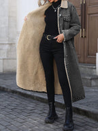 Women’s Long Faux Fur Coat – Slim Fit Warm Autumn/Winter Outerwear