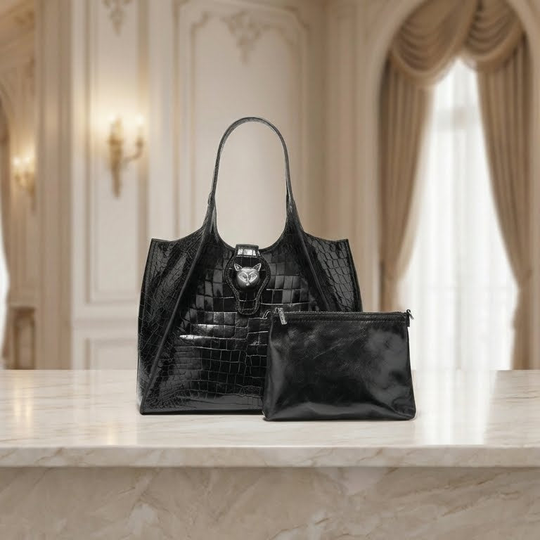 Genuine Leather Business Tote Bag – Structured Professional Handbag
