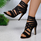 High Heel Slip-On Sandals – Back Strap
