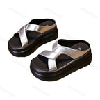 Women’s Casual Platform Slide Slippers – Comfortable Summer Outdoor Sandals