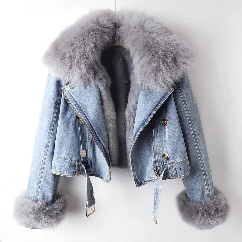 Women’s Streetwear Utility Jacket – Zip-Up Pocketed Outerwear for Fall/Winter