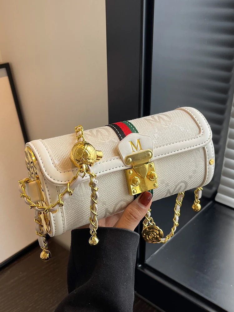 Patchwork Barrel Shoulder & Crossbody Bag