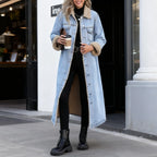 Women’s Long Faux Fur Coat – Slim Fit Warm Autumn/Winter Outerwear