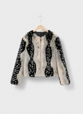 Contrast Faux Fur Coat – Wide-Waisted High Street Jacket