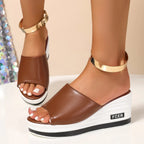 Women’s Flat Slip-On Sandals – Casual Back Strap Summer Style