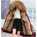 Women’s Hooded Winter Coat with Adjustable Waist – Wool Lined