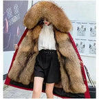 Women’s Hooded Winter Coat with Adjustable Waist – Wool Lined