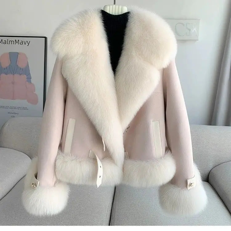Women’s Faux Fur Coat – Wide-Waisted Warm Autumn/Winter Outerwear