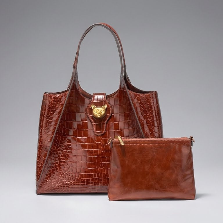 Genuine Leather Business Tote Bag – Structured Professional Handbag