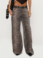 Women’s Casual Straight-Leg Pants – Woven Cotton Blend All-Season Trousers