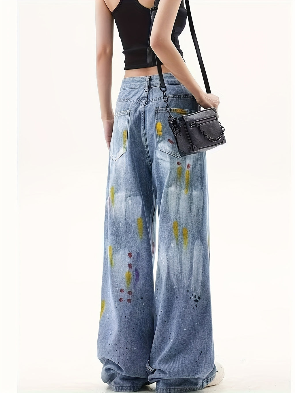 Women’s Printed Flare Pants – Street Style Bootcut Long Pants