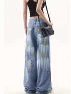 Women’s Printed Flare Pants – Street Style Bootcut Long Pants