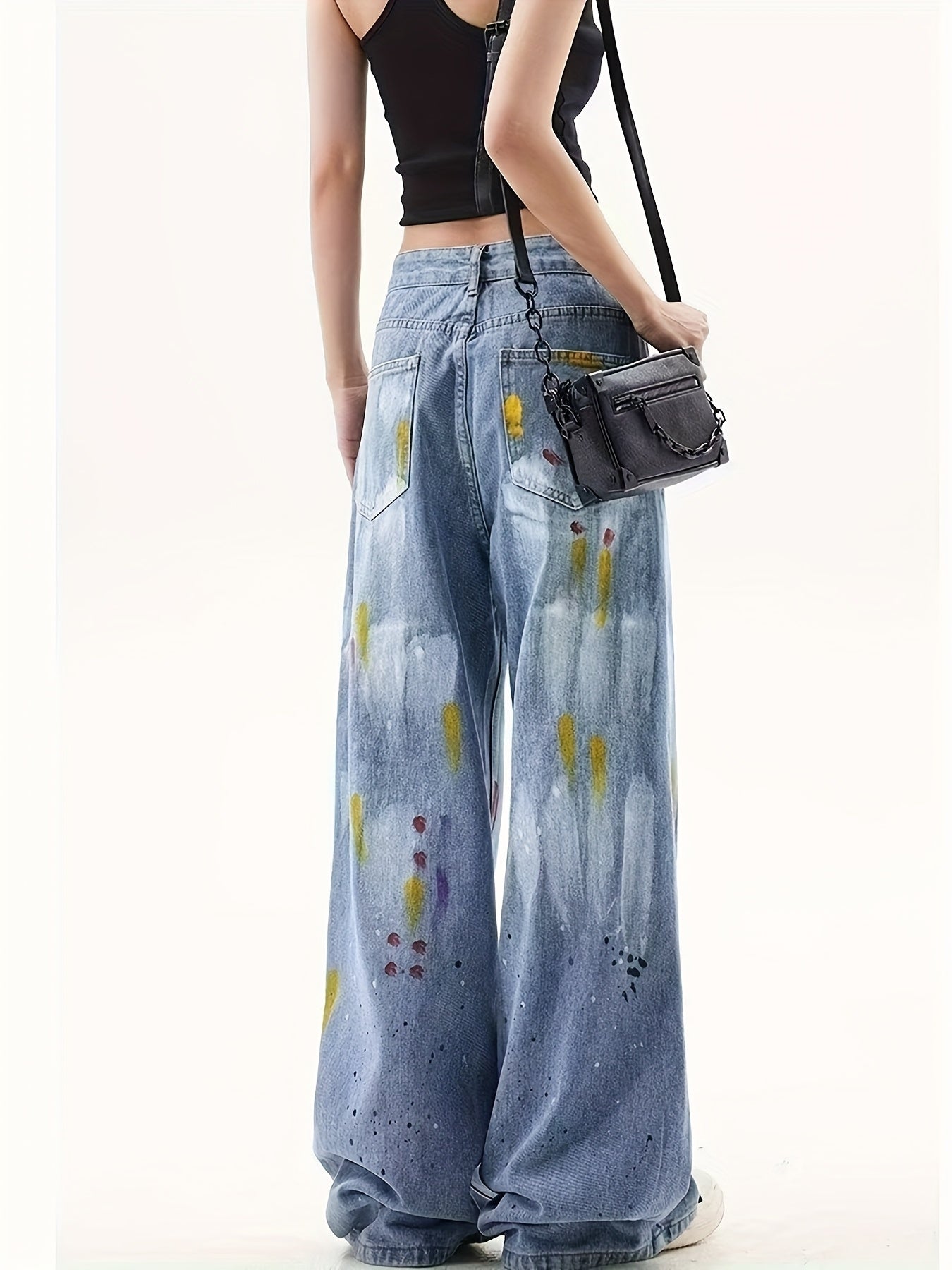 Women’s Printed Flare Pants – Street Style Bootcut Long Pants