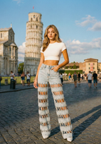 Women’s High-Waist Washed Wide-Leg Jeans – Casual Bootcut Denim Pants